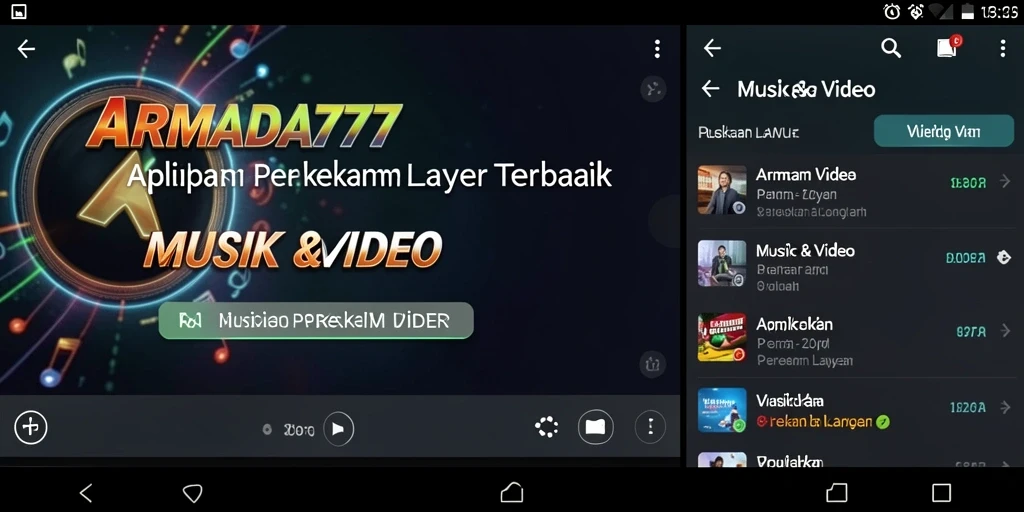Tampilan antarmuka ARMADA777 saat merekam layar dengan fitur lengkap.