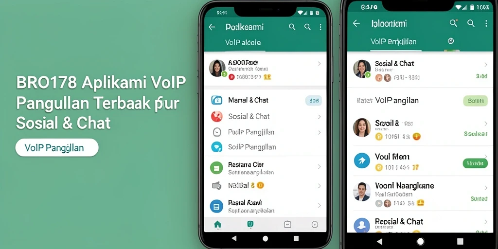 Antarmuka pengguna BRO178 untuk panggilan VoIP yang intuitif dan menarik.