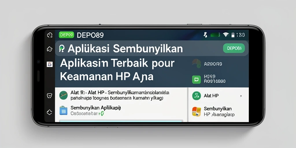Tampilan antarmuka DEPO89 yang sederhana dan fungsional untuk menyembunyikan aplikasi.