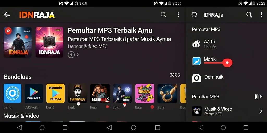 Tampilan antarmuka pengguna IDNRAJA yang menarik dan fungsional.