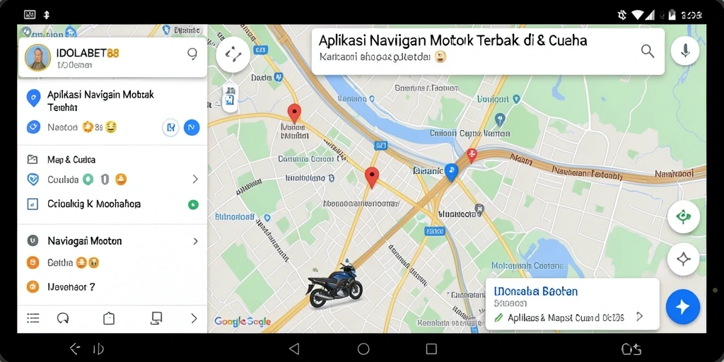 Antarmuka aplikasi IDOLABET88 dengan fitur Navigasi Motor yang efektif.