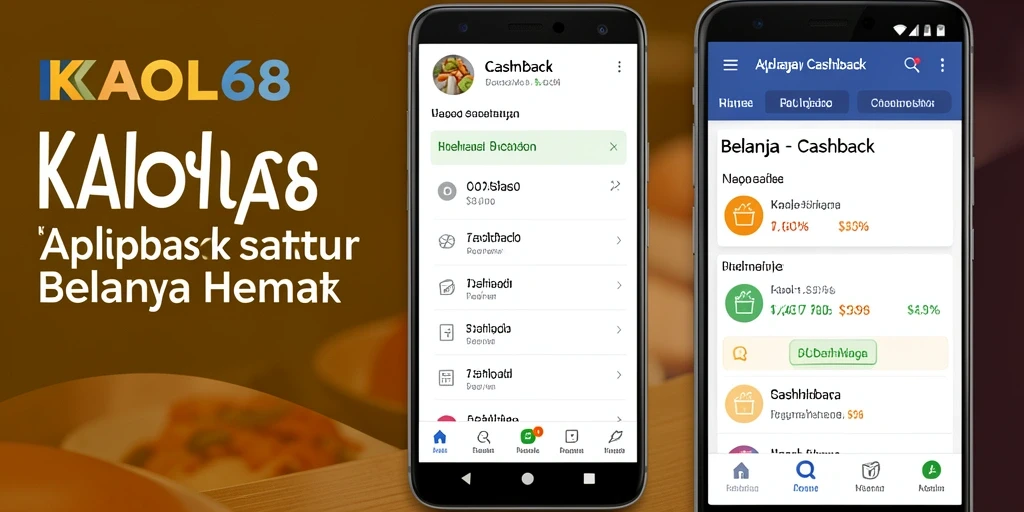 Tampilan antarmuka KAOL68 dengan fitur Cashback yang menarik.