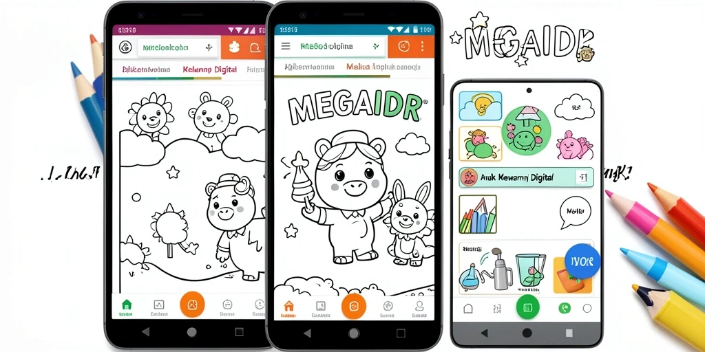Antarmuka MEGAIDR dengan gambar mewarnai yang menarik.
